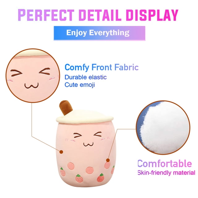 Juguete de peluche de té de burbujas de 24cm/ 35cm, té de la leche relleno, muñeca suave, taza de té, almohada, cojín, juguetes para niños, regalo de cumpleaños