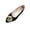 Black, variant on Pointed Toe Flats For Women Matte Faux Suede 3D Rose Gold Metal Ornament Slip On Flat Shoe Footwear