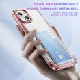 thumbnail image 6 of ELEHOLD for iPhone 14 Case,Clear Card Holder Kickstand Credit Card Slot Soft TPU+Hard PC Slim Bumper Anti-Scratch Shockproof Protective Wallet Case for iPhone 14,Pink, 6 of 8