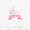 thumbnail image 4 of Inktastic I'm Four Cute Unicorn 4th Birthday Girls Toddler Dress, 4 of 5