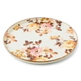 thumbnail image 1 of MACKENZIE-CHILDS Plateau Rond en Émail, Plat de Service Unique pour Aliments et Boissons, Rose Sauvage Blanc, 1 of 6