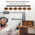 thumbnail image 4 of Despertador digital de madera DreamSky con números grandes, 4 of 7