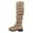 Z02 Beige, variant on Gyexs Wide Width Boots for Women Leather Knee High Flat Slouch Boots Mid Calf Round Toe Booties Winter Dressy Shoes White & Size 6