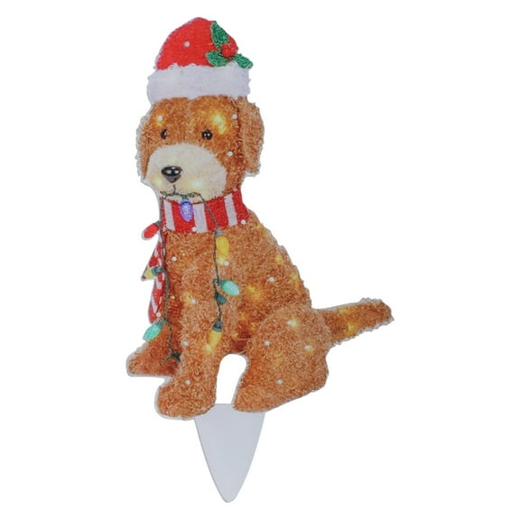 ROCKROK Golden Holiday Lights Christmas LED Light Up Lovely Christmas Dog Decor