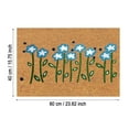 thumbnail image 3 of Halloween Decorations Outdoor Spring and Summer Small Blue Flower Carpet Floor Mats, 3 of 5
