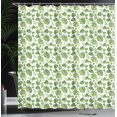 thumbnail image 4 of Ambesonne Leaves Shower Curtain, Monstera and Fern Foliage, 69"Wx84"L, Green Pale Green White, 4 of 5