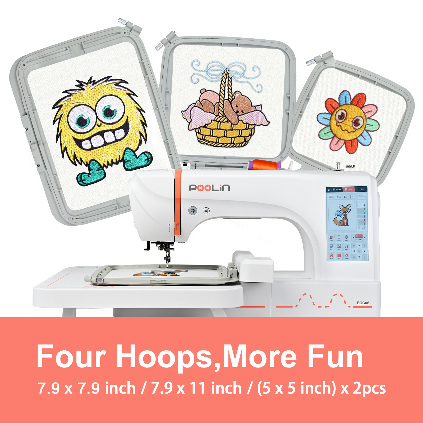 Machine à Coudre Et Brodeuse Automatique - 162 Points, Écran Tactile 9", Zone Broderie 4x9,2 Pouces - Pour Débutants Et Confirmés