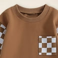 thumbnail image 5 of idosla Baby Boy Outfit Long Funny Pumpkin Shirts Pant Set Toddler Fall Clothes (Brown, 6-12 Months), 5 of 5