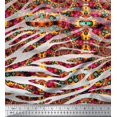 thumbnail image 3 of Soimoi Moss Georgette Fabric Geometric Check,Lily & Panel Decor Fabric Printed Yard 42 Inch Wide, 3 of 3