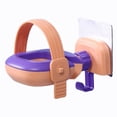 thumbnail image 1 of BUYISI 1PCS Hairdryer Bracket With Non-marking Sticker Punch Suction Wall Hanger Purple, 1 of 5