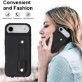 thumbnail image 5 of For IPhone Air Case  Premium PU Leather Wristband Holder With Multiple-Card Slots, Flip Wallet Phone Case With Detachable Crossbody,black,For iPhone Air, 5 of 8