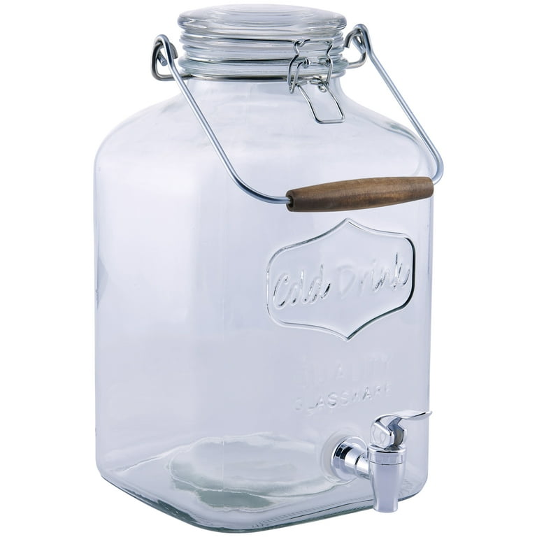 Locking 1-Gallon Glass Beverage Dispenser
