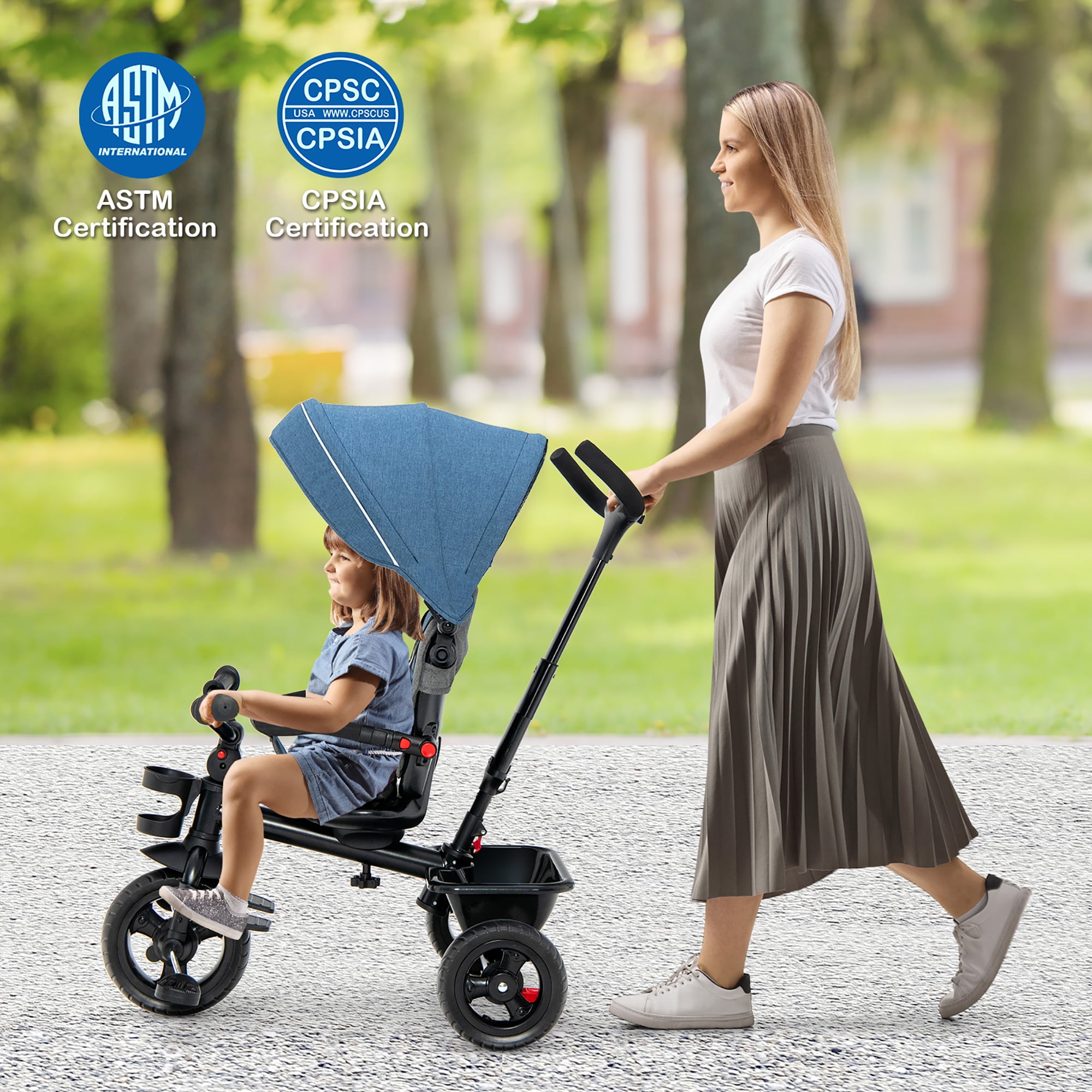 Babyjoy, 1.5, 60 days, 5, 18 lbs Reversible Baby Tricycle