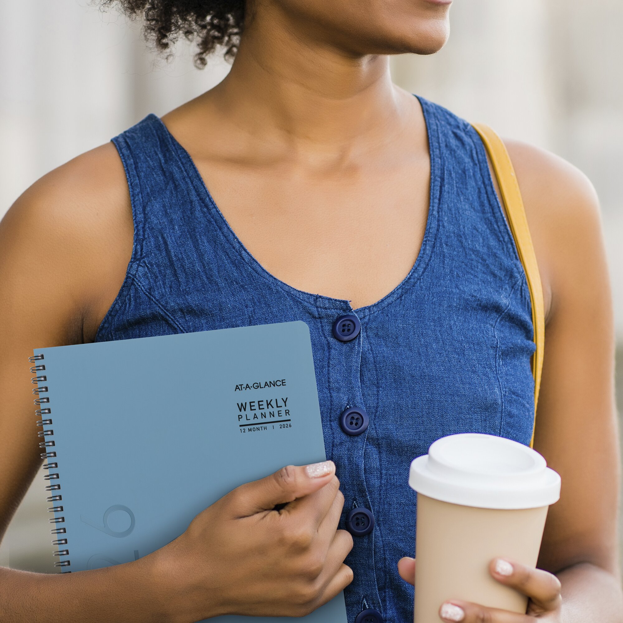 AT-A-GLANCE Contemporary Lite 2026 Weekly Monthly Planner Mineral Blue Large 8