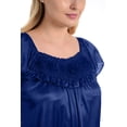 thumbnail image 5 of EZI Nightgowns for Women - Soft & Breathable Satin Night Gowns for Adult Women - Medium to Plus Size Womens Sleep Shirts - Knee-Length Nightgown, 5 of 9