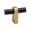 Champagne / Matte Black, variant on Alno A2801-MB Vita Bella 1-3/4" Modern Smooth "T" Bar Cabinet Knob / Drawer Bar Knob -