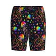 thumbnail image 4 of Easygdp Rainbow Jellyfishes Men's Short Pajama Pants, Sleep Shorts, Household Pants, Casual Pants with Pockets - X-Large, 4 of 9