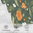 thumbnail image 5 of Yayeee 2 Pack Hand Towels for Bathroom 100% Cotton 16" x 28" Soft Absorbent Kitchen Towel, Green Flowers Pattern, 5 of 7