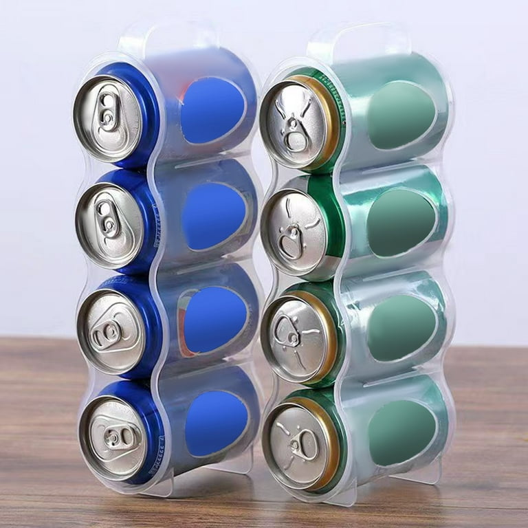 Portable Soda Can Organizer For Refrigerator, Clear Plastic Fridge