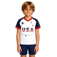 thumbnail image 2 of Unisex Kids Soccer for Boys Girls USA Fans Soccer Shirts Football Outfits Gift for Little Athlete 2-14 Years, 2 of 5