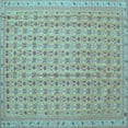 thumbnail image 1 of Ahgly Company Indoor Square Abstract Light Blue Contemporary Area Rugs, 7' Square, 1 of 4