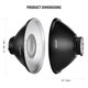 thumbnail image 2 of Reflector Beauty Dish NEEWER de 12/30 cm con soporte Bowens de metal, 2 of 7