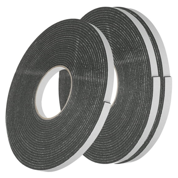 Uxcell 3pcs Rolls Double Sided Foam Tape Foam Sponge Mounting Tape Strong Adhesive Tape Strips(Black, 32ft x 1/2" x 1/8") for Paint Wall Hanging Poster Decor