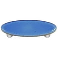 thumbnail image 1 of Light Sky Blue Oval Glass Cabinet Pull - Aluminum Post, 1 of 1