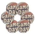 thumbnail image 7 of Yayeee 6 PCS Drink Coasters with Holder Set Woven Absorbent Round Tabletop Hot Pad, Gray Game Day, 7 of 7