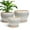 White-grey, variant on Stillaflora 3 Set Large Blue Ceramic Plant Pots with Drainage for Plant Lovers