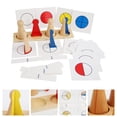 thumbnail image 2 of KAKOWELY Wood Fraction Toy 1 Set Kids Math Arithmetic Educational Learning Toys Building Block Cognitive Toy10.83"X2.76"X0.39", 2 of 5
