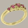thumbnail image 2 of LBG British Made 10k Yellow Gold Natural Pink Tourmaline Womens band Ring - 33 size options - Size 5, 2 of 7