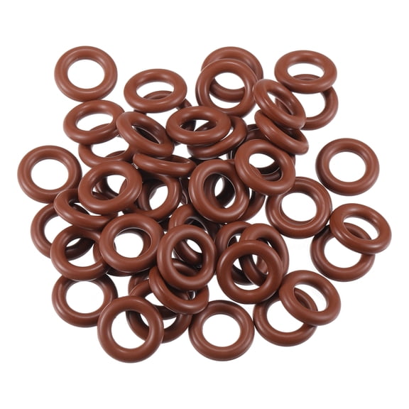 Unique Bargains Universal O Ring Seal Gasket Orings Seal Washer for Plumbing for Cars 10mm ID x 4mm CS Brown 50pcs