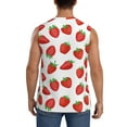thumbnail image 4 of Uemuo Strawberries Pattern Men's Sleeveless T-Shirt,Muscle Athletic Tank Top, Moisture-wicking Quick-dry Breathable Classic Tee Top for Gym Run Outdoor Sports-XX-Large, 4 of 8