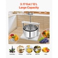thumbnail image 2 of KFFKFF 3.17 Gal/12L Fruit Wine Press Stainless Steel Basket Wine Making Press Cider Apple Grape Crusher Juice Maker Tool, 2 of 10