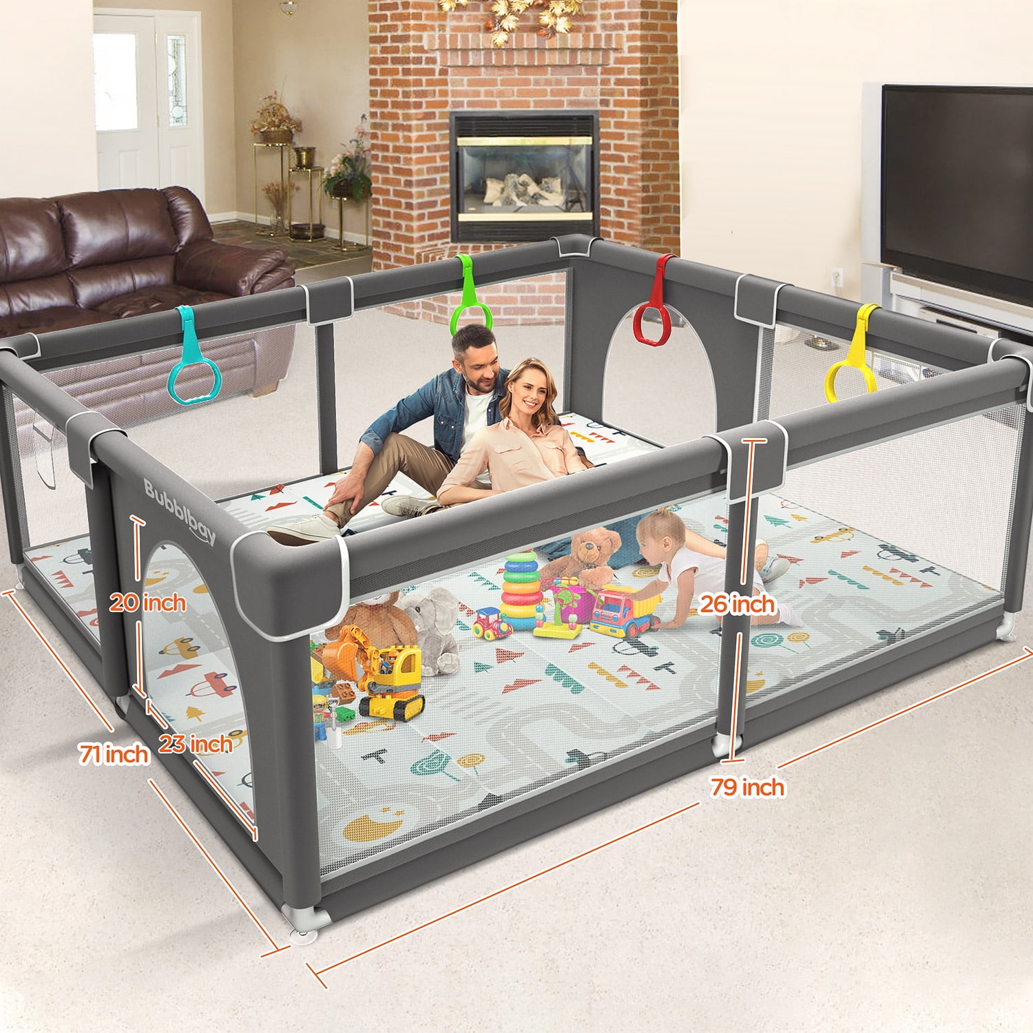 Buy Bubblbay Baby Playpen, 79x71, Indoor & Outdoor Kids Activity Play