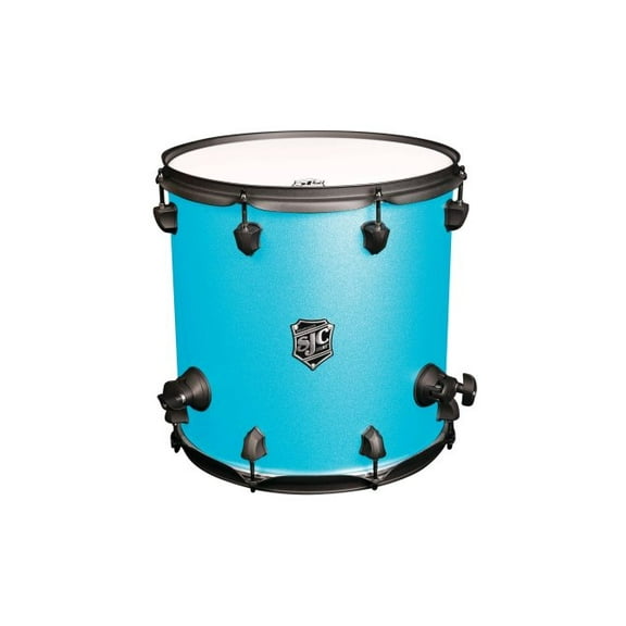SJC Pathfinder Floor Tom 14x14 Maple Hybrid Caribbean Blue w/ Black Hardware