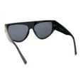 thumbnail image 4 of Womens Flat Top Futurism Triangular Plastic Thick Arm Sunglasses All Black, 4 of 4