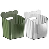 Eease 2pcs Hanging Box Wall Hanging Storage Basket Plastic Storage Box Wall Mount Organizer