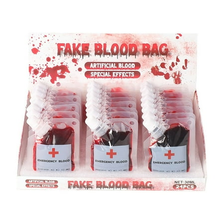 

BXUIDJG Halloween Display Spoof Props Body Painting Props Plasma Bag (30MLX24 Pack) Event Planner Organizer Party Halloween Party Home Decor