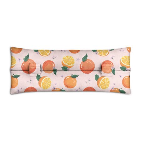 Orange Lover Seat Belt Cushion Vibrant Citrus Illustration, Post-Op Recovery Pillow for Mastectomy Patients (Lightweight & Portable)