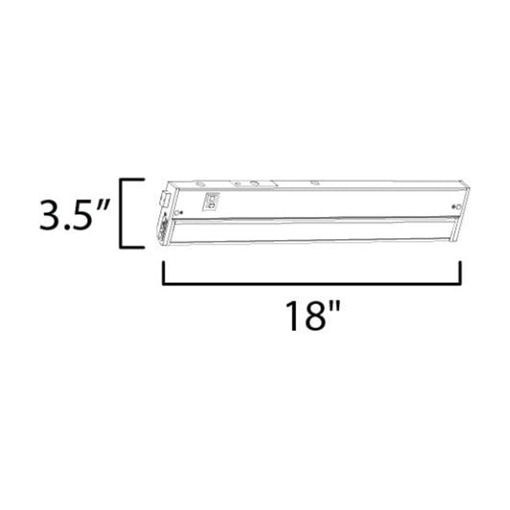 Maxim Lighting 89864SN 18 in. CounterMax 5K 2700-5000K LED Under Cabinet Light, Satin Nickel