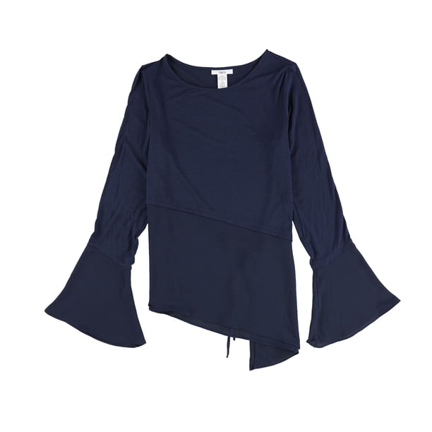 Blusa de punto de medios mixtos bar III para mujer azul XS