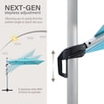thumbnail image 3 of LAUSAINT HOME Outdoor Patio 11 FT Large Cantilever Umbrella, Windproof Offset with 360-degree Rotation for Backyard, Pool, Lawn, Deck, Turquoise Blue, 3 of 8