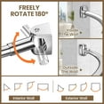 thumbnail image 3 of Silver Curved Shower Curtain Rod 42-78 In Adjustable Bowed Shower Rods Rounded Shower Curtain Rod Bathroom, Bathtub, Stall Rust proof, Premium Stainless Steel Need To Drill, 3 of 7