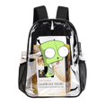 thumbnail image 4 of Invader Zim Clear Backpack Transparent Bag 17 Inch Large Capacity Laptop Daypack Clear Through Backpack Travel Bag For School Daily Office Holiday, 4 of 8