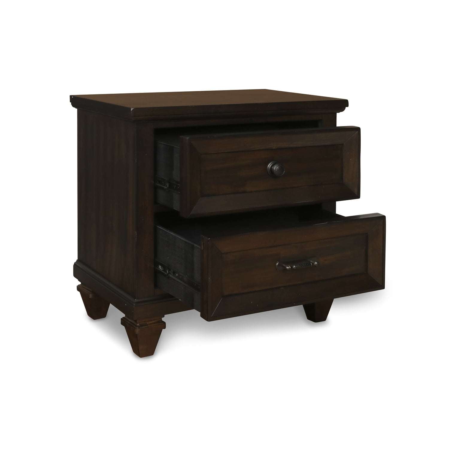 New Classic Furniture Sevilla 2-Drawer Wood Nightstand in Walnut