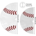 thumbnail image 3 of Coolnut Baseball Christmas Tree Skirt Home Decoration Large Round Christmas Tree Skirt for Holiday Party Home Christmas Day Ornaments 47.2 Inch, 3 of 6
