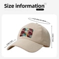 thumbnail image 2 of Baseball Cap Bent Eaves Design 6 Piece Cap Body Breathable Not Hot Plastic Cap Drag For Daily Travel Vacation Deep Reddish-Brown Green Golden Marble Beige, 2 of 8