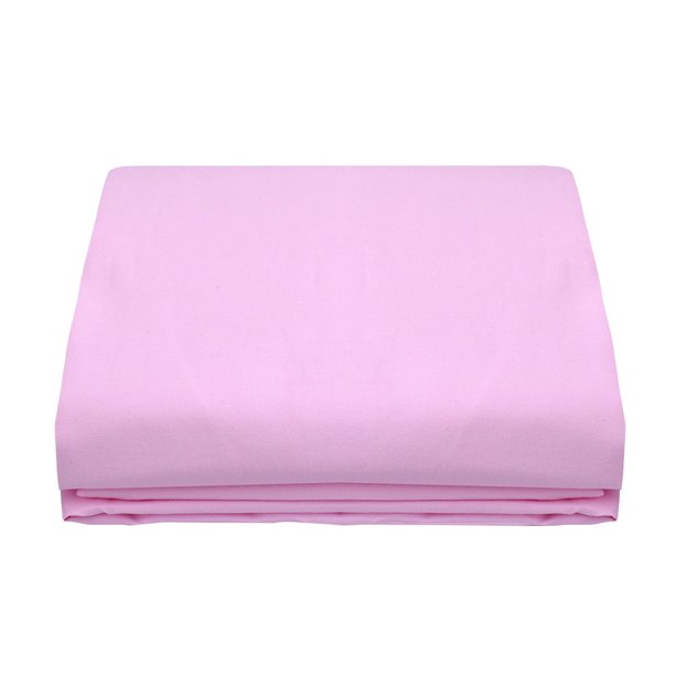 Unique Bargains 300 Thread Count Egyptian Cotton Bed Flat Sheet Pink